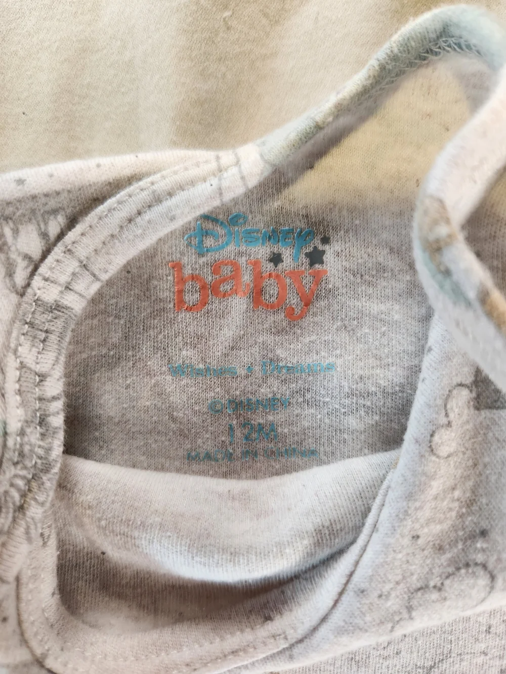 Disney Baby Cotton Knit Short Sleeve One Piece Outfits Size 12M Set Of 7